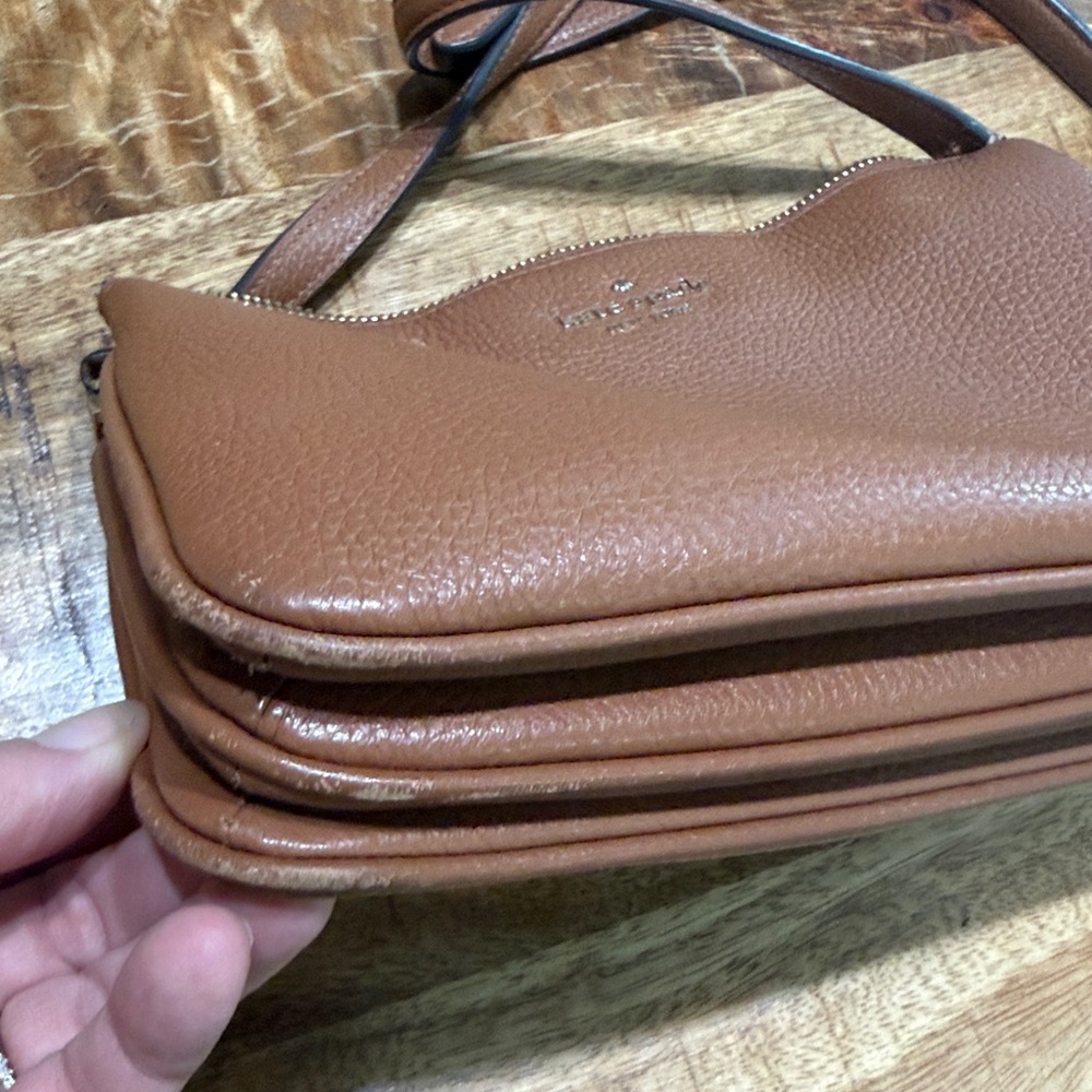 Kate Spade New York Leila Triple Gusset Crossbody Brown Bag - Picture 10 of 14